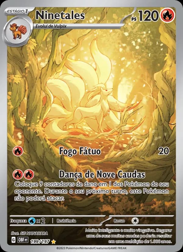 Ninetales de Obsidiana em Chamas