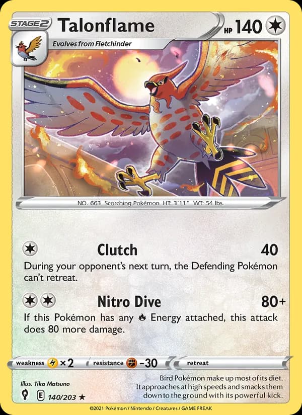 Talonflame de Céus em Evolução