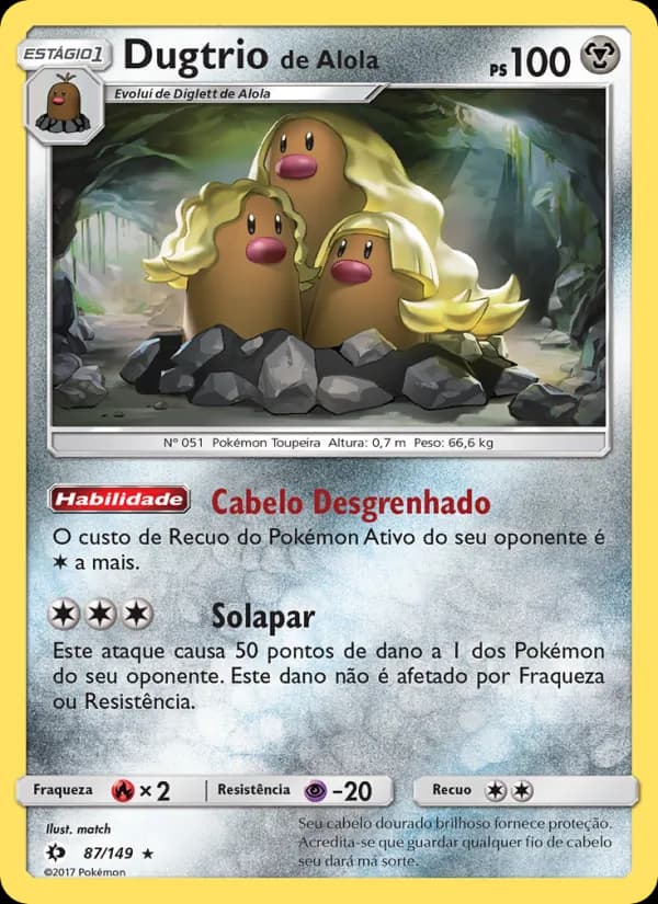 Dugtrio de Alola de Sol e Lua