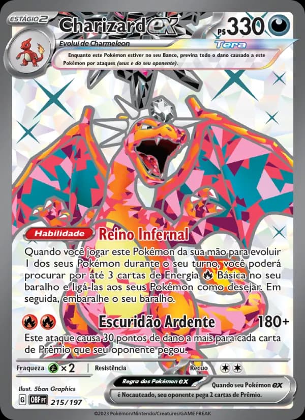 Charizard ex de Obsidiana em Chamas