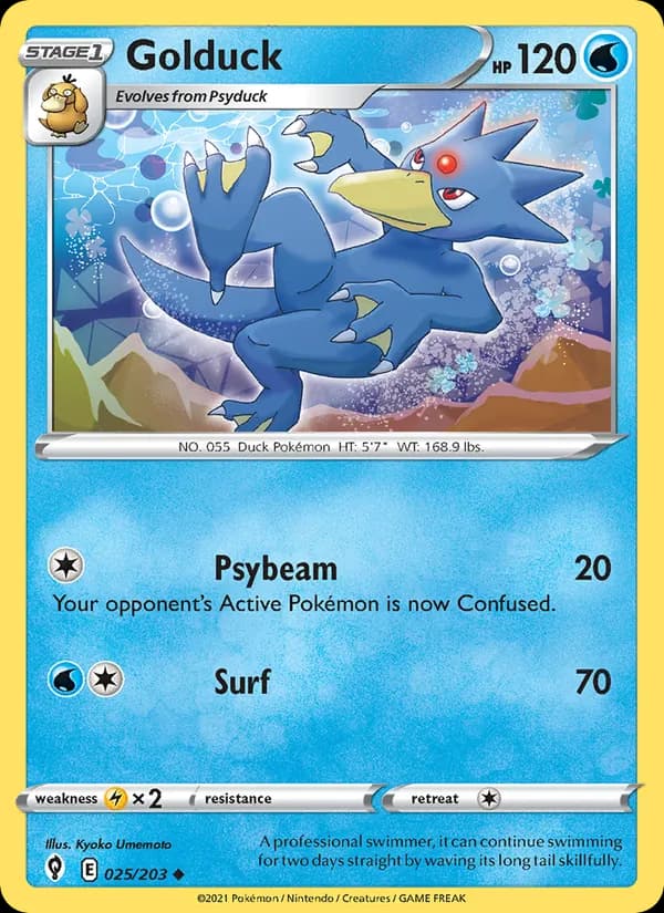 Golduck de Céus em Evolução