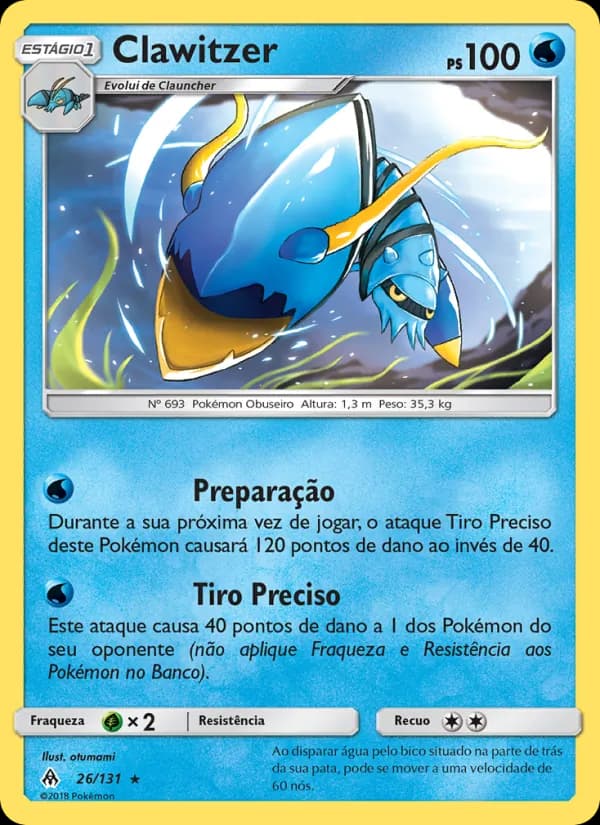 Clawitzer de Luz Proibida