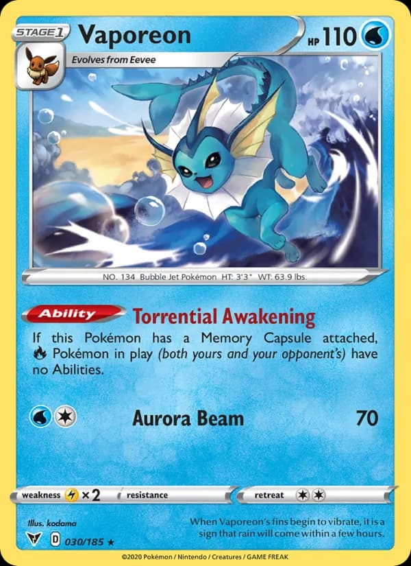 Vaporeon de Voltagem Vívida