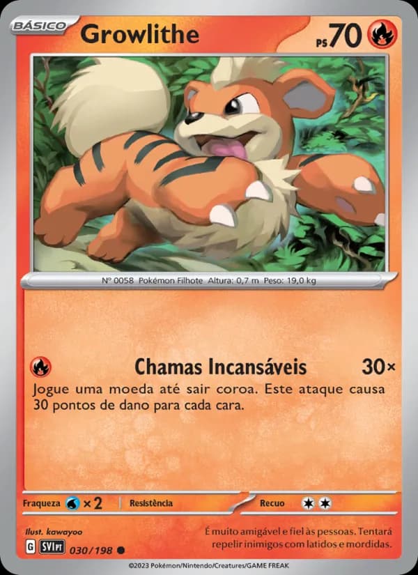 Growlithe de Escarlate e Violeta