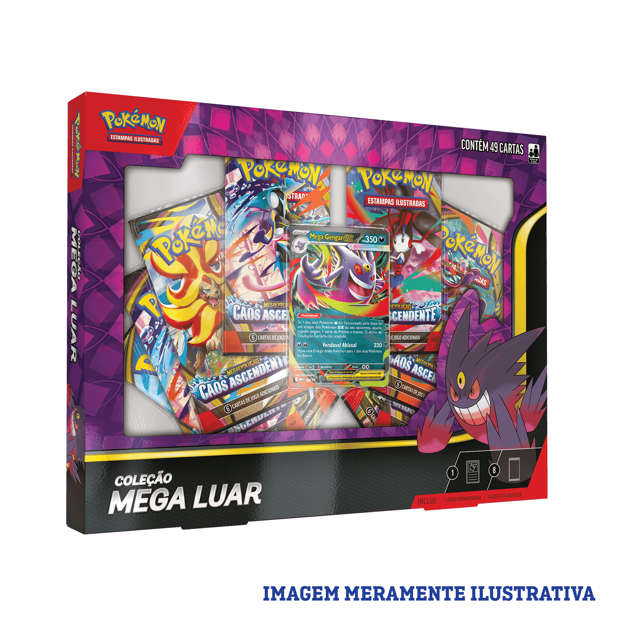 Box Pokémon Coleção Mega Luar Mega Gengar