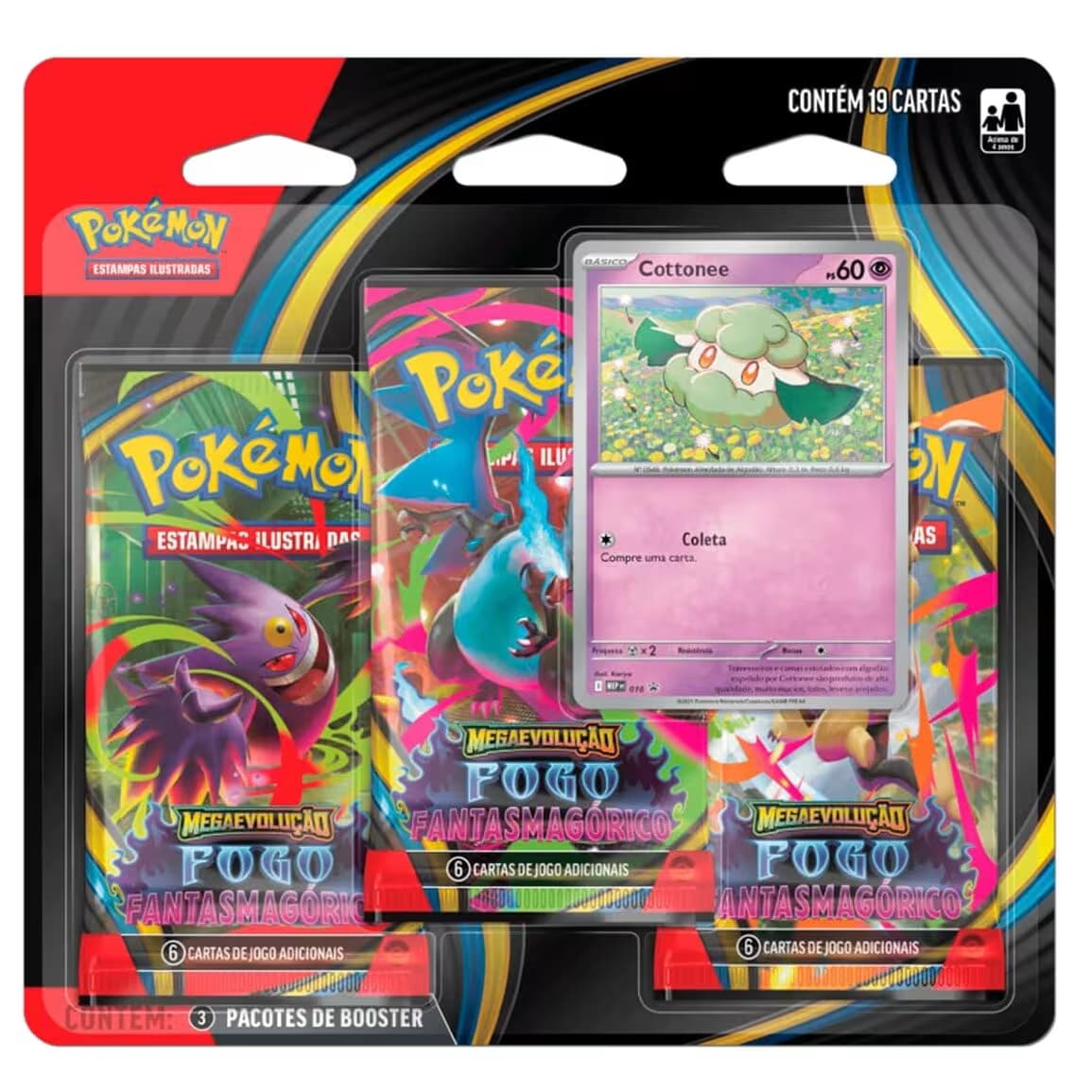Blister Triplo Fogo Fantasmagórico Pokémon TCG ME02