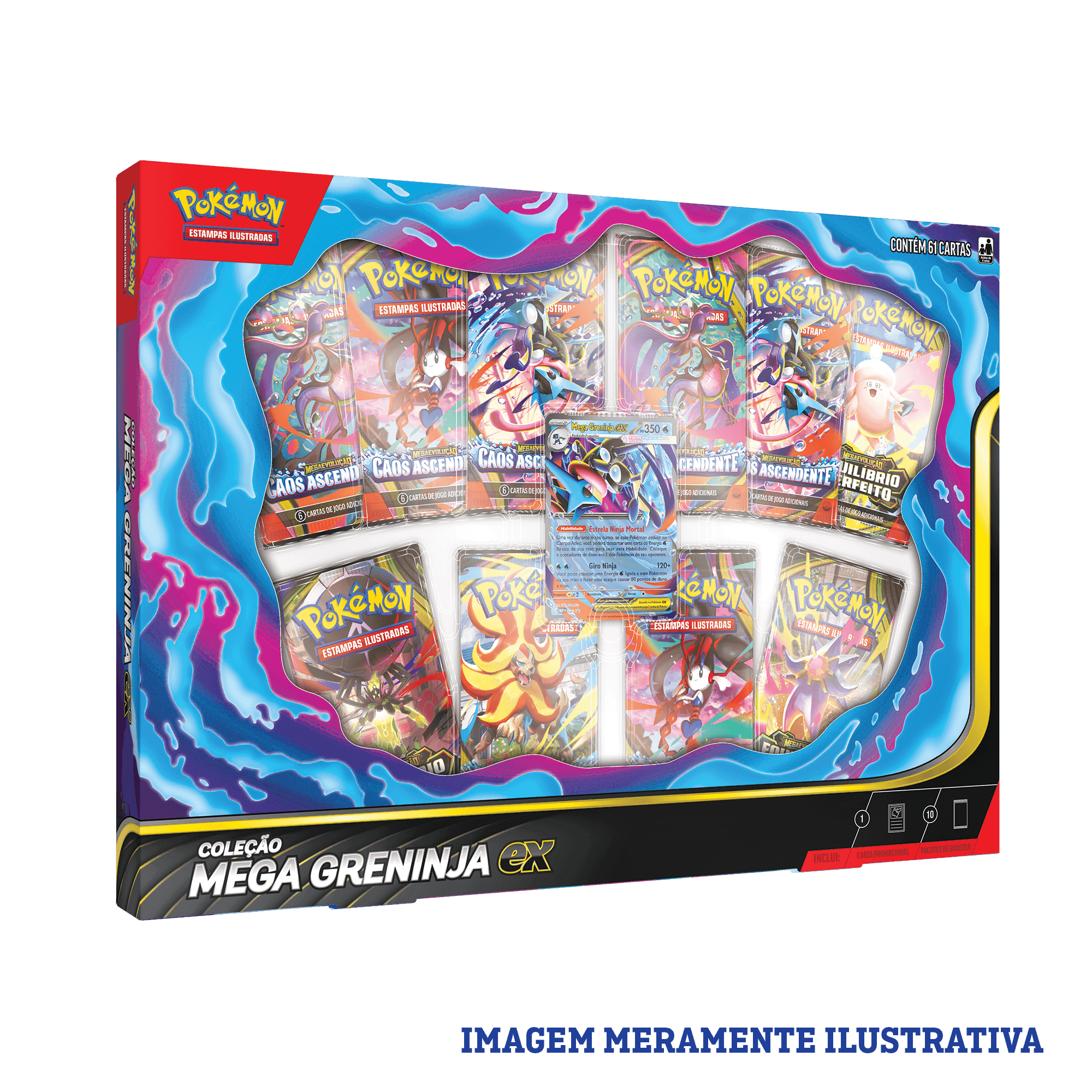 Box Pokémon Coleção Mega Greninja EX