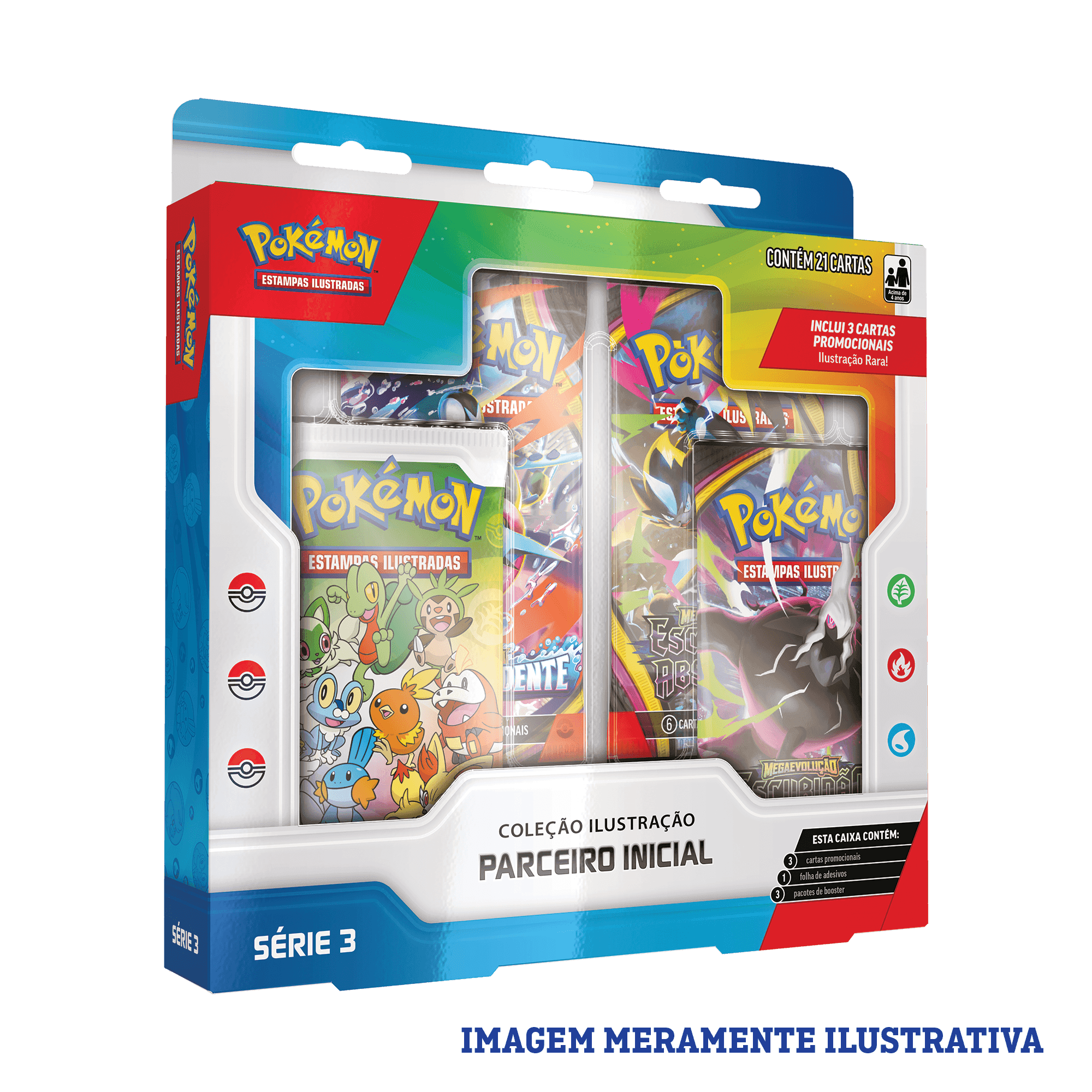 Box Pokémon Coleção Ilustração - Parceiro Inicial - Serie 3