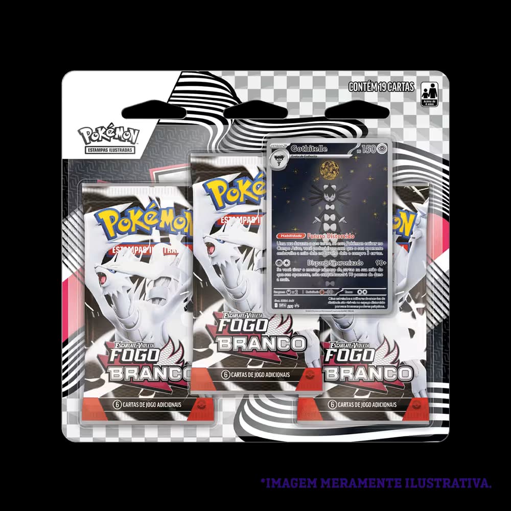 Blister Triplo Pokémon EV10.5 Fogo Branco Gothielle